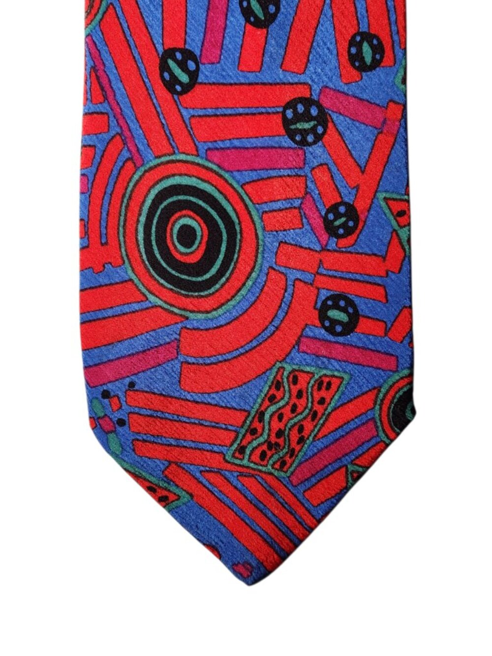 XMI Tina Bramberg Collections Necktie Tie Multicolor Abstract Silk Hand Made USA